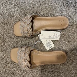 Sandals with Rhinestone Detailing